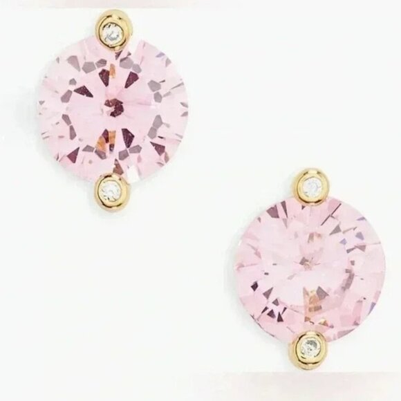 Kate Spade New York Pink CZ Brilliant State Earrings Rhinestone Studs NWT In Box - Picture 1 of 6